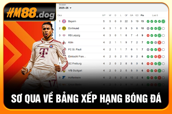 Sơ qua về bảng xếp hạng bóng đá Sơ qua về bảng xếp hạng bóng đá